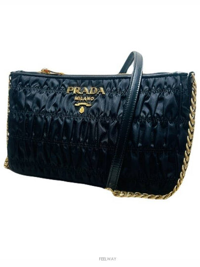 1BH152 Re Nylon Goffre Chain Shoulder Bag - PRADA - BALAAN 2