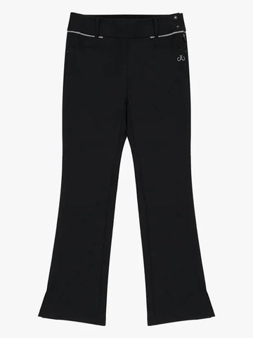 Drew High Waist Ribbed Bootcut Pants DF41PT04BLACK - DRUH GOLF - BALAAN 1