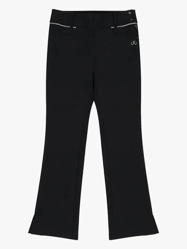 Drew High Waist Ribbed Bootcut Pants DF41PT04BLACK - DRUH GOLF - BALAAN 1