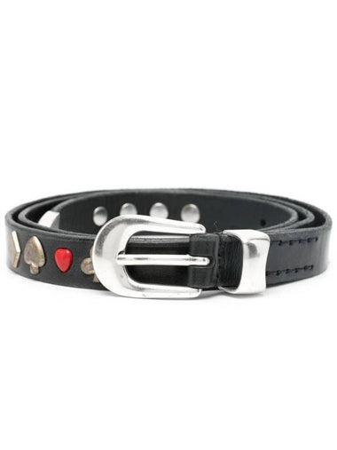 2cm Card Deck Bridle Leather Belt Black - OUR LEGACY - BALAAN 1