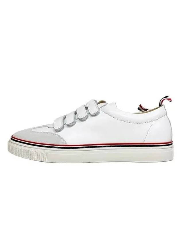 Velcro Leather Low Top Sneakers White - THOM BROWNE - BALAAN 2