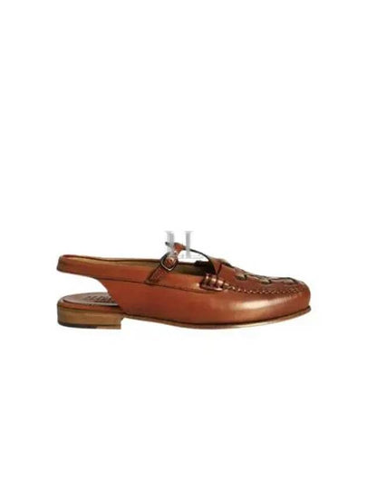 Rocketa Slingback T Bar Loafers Tan - HEREU - BALAAN 2