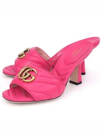 Double G Leather Slide Sandals Fuchsia - GUCCI - BALAAN 2