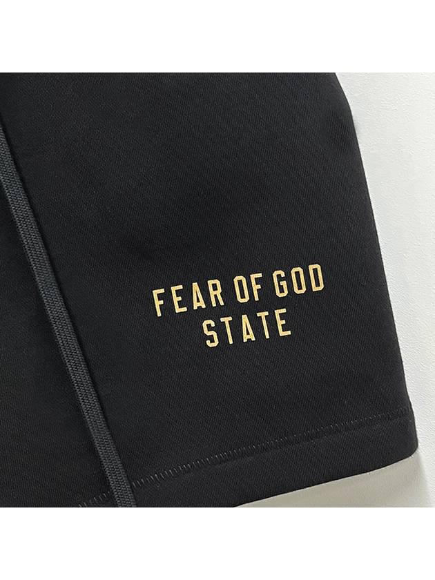 Essential  Fleece Soccer Shorts Black - FEAR OF GOD ESSENTIALS - BALAAN 6