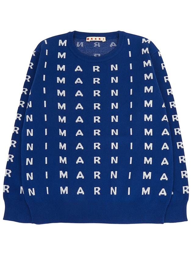 Kids Logo M00722 M00PM 0M833 Crew Neck Knit Sweater - MARNI - BALAAN 1