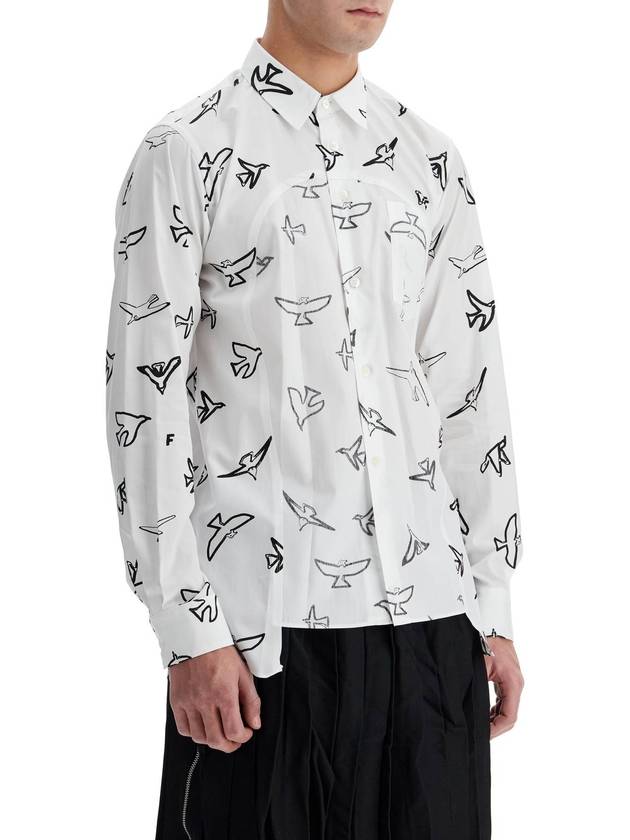 Inside out insert long sleeve shirt white - COMME DES GARCONS - BALAAN 3