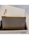 grained calfskin zipped compact card wallet - CELINE - BALAAN.