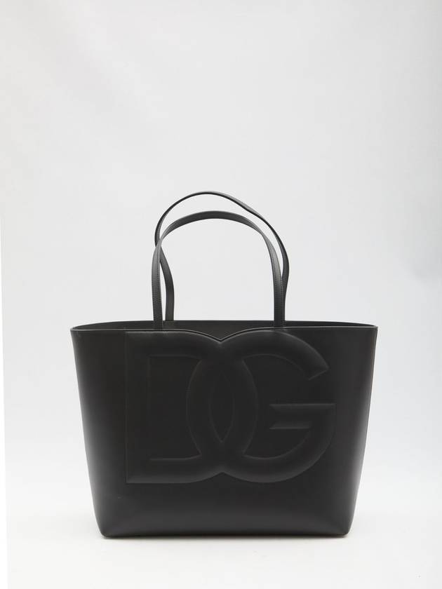 DG Logo Leather Tote Bag Black - DOLCE&GABBANA - BALAAN 2