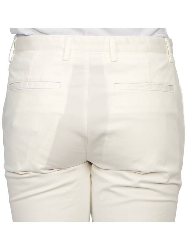 Men's Cotton Blend Straight Pants White - THEORY - BALAAN 8