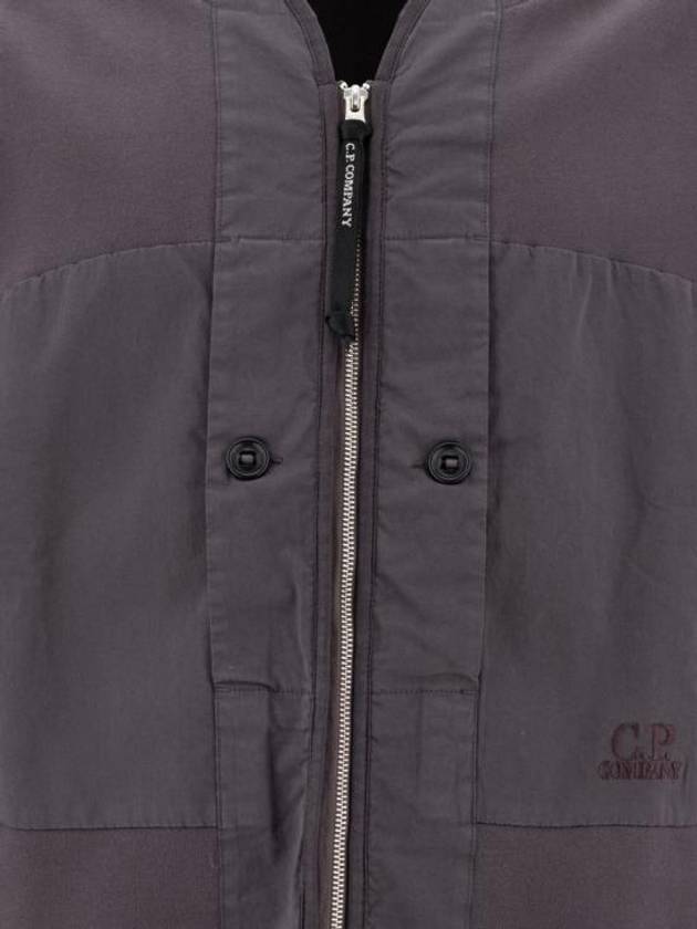 Diagonal Fleece Zip-Up Jacket Boulevard Violet - CP COMPANY - BALAAN 4