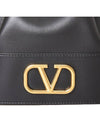 V Logo Chain Bucket Bag Black - VALENTINO - BALAAN 6