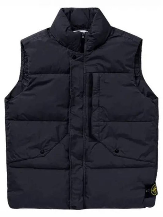 Wappen Patch High Neck Padding Vest Navy - STONE ISLAND - BALAAN 2