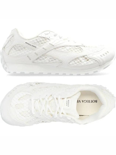 Orbit Mesh Rubber Low Top Sneakers Silver White - BOTTEGA VENETA - BALAAN 2