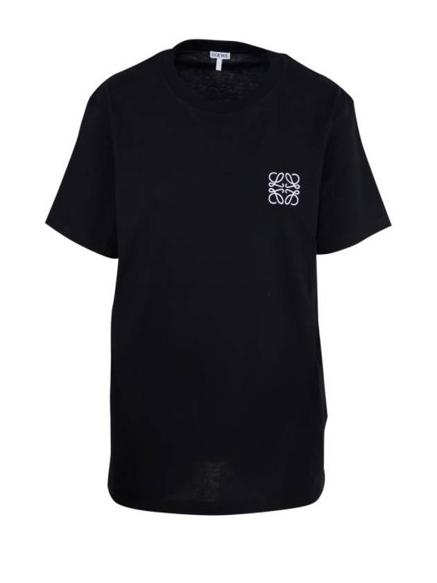 Anagram Crew Neck Cotton Short Sleeve T-Shirt Black - LOEWE - BALAAN 2