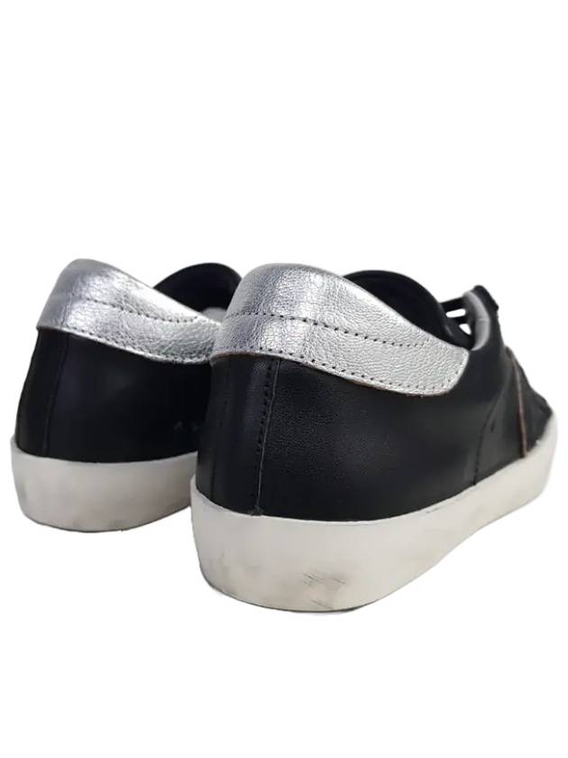 Height Raising Insole Vintage Leather Low Top Sneakers Black - PHILIPPE MODEL - BALAAN 5