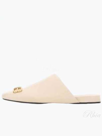 Women's BB Logo Leather Cozy Slippers Sand - BALENCIAGA - BALAAN 2