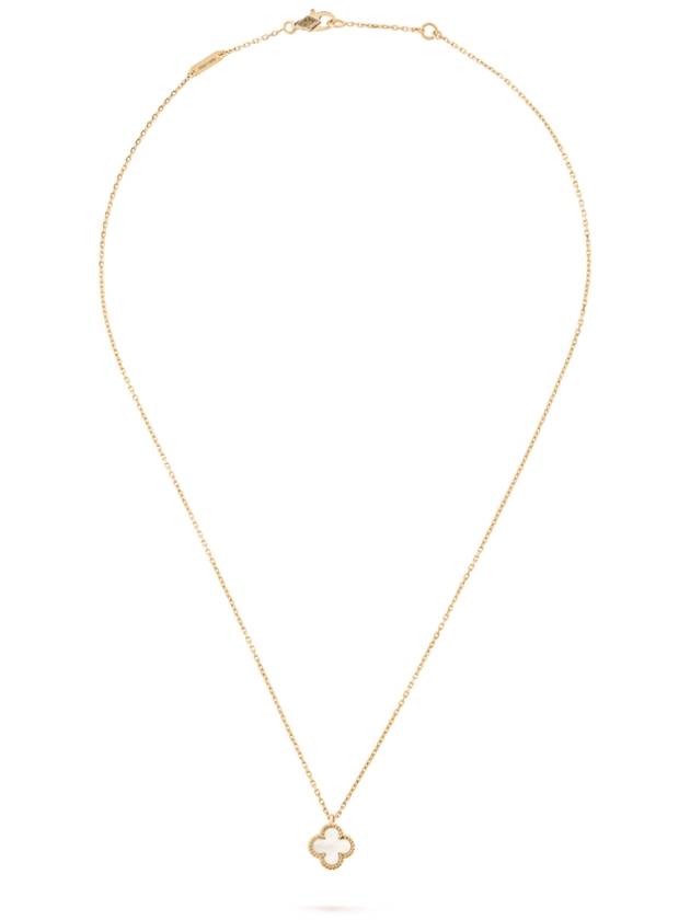 Sweet Alhambra Pendant Necklace Gold White - VANCLEEFARPELS - BALAAN 3