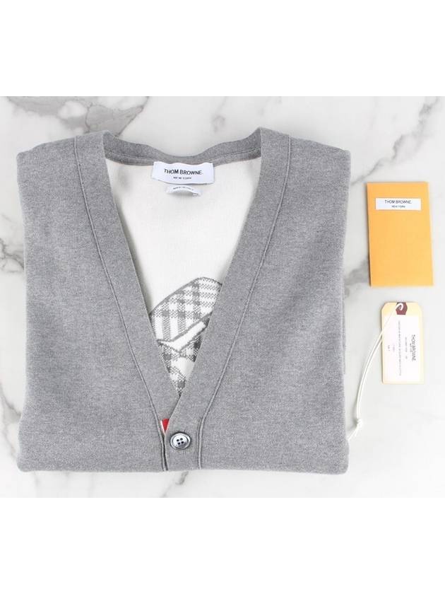 4 Bar Plain Icon Cardigan Gray 5 - THOM BROWNE - BALAAN 2