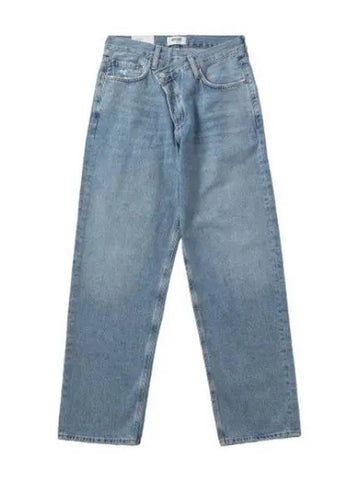 A Goldie Criss Cross Denim Pants Ether Jeans - AGOLDE - BALAAN 1