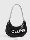 Ava Chain Medium Sequin Shoulder Bag Black - CELINE - BALAAN 3