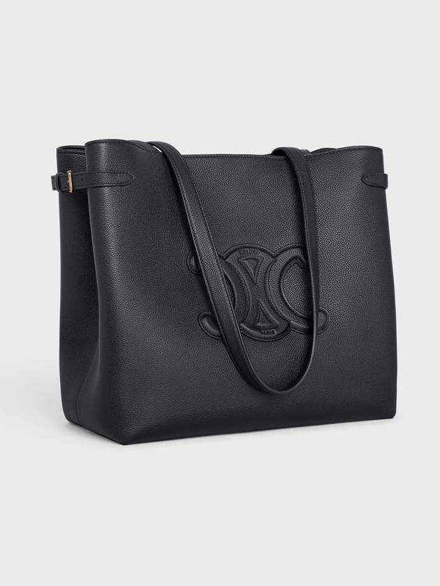 Cabas Anais Cuir Grain Calfskin Shoulder Bag Black - CELINE - BALAAN 4