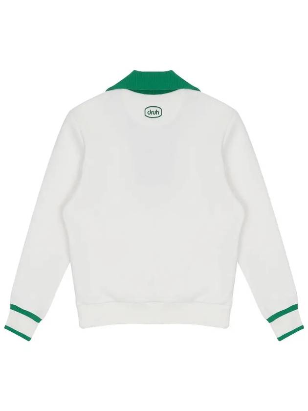 Drew Color Scheme Yokoeri Half Zip Up Sweatshirt DF41LT01O WHITE - DRUH GOLF - BALAAN 2