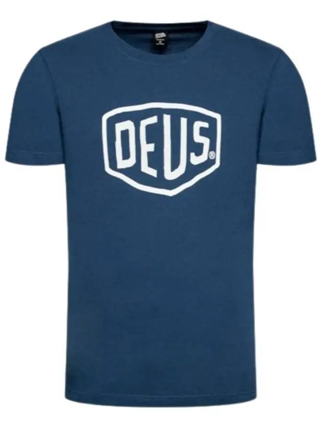 Deus Men s Shield Short Sleeve T Shirt DMW41808E NVY - DEUS EX MACHINA - BALAAN 1