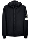 Wappen Patch Soft Shell Hooded Jacket Black - STONE ISLAND - BALAAN 2