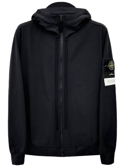 Wappen Patch Soft Shell Hooded Jacket Black - STONE ISLAND - BALAAN 2