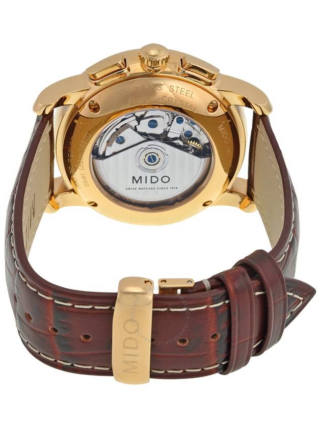 Mido Baroncelli Automatic Beige Dial Brown Leather Men's Watch M860731182 - MIDO - BALAAN 3