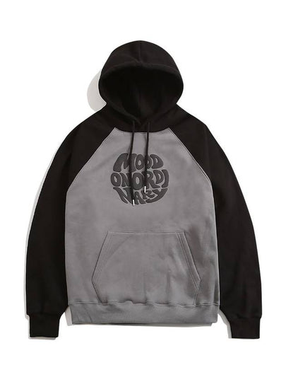 Peach Skin Nagrang Logo Printing Hoodie Black - MOO - BALAAN 2