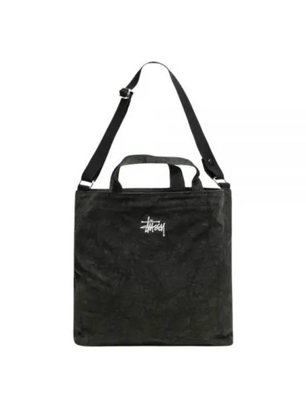 Canvas Tote Bag Washed Black - STUSSY - BALAAN 2