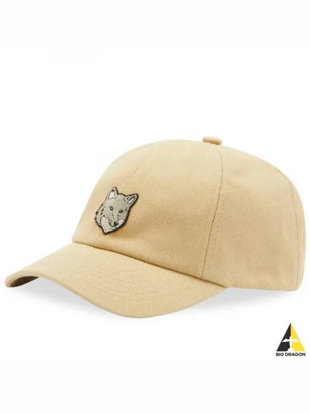 Fox Head Embroidered Logo Ball Cap Beige - MAISON KITSUNE - BALAAN 2