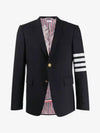 Plain Weave Suiting 4 Bar Classic Sport Jacket Jacket Navy - THOM BROWNE - BALAAN 2