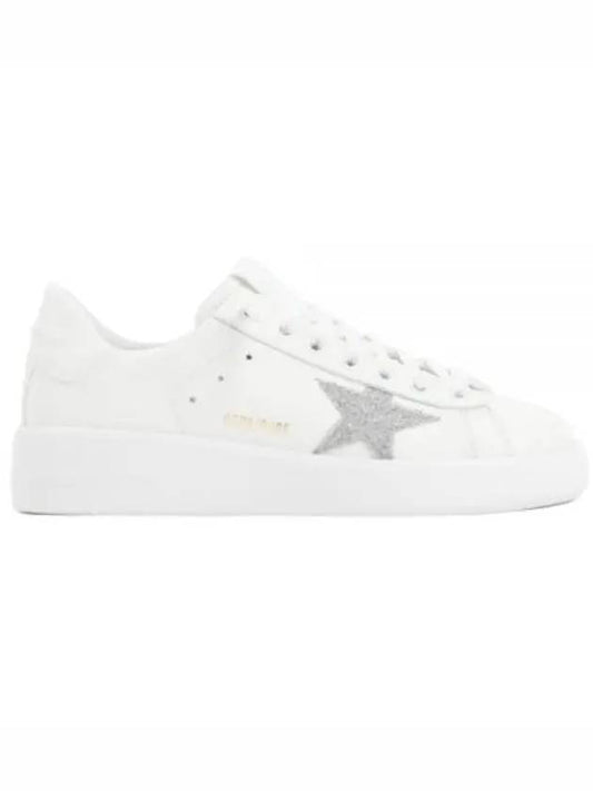 Pure Star Glitter Silver Low Top Sneakers White - GOLDEN GOOSE - BALAAN 2