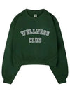 Wellness Club Crop Cotton Sweatshirt Green - SPORTY & RICH - BALAAN 2