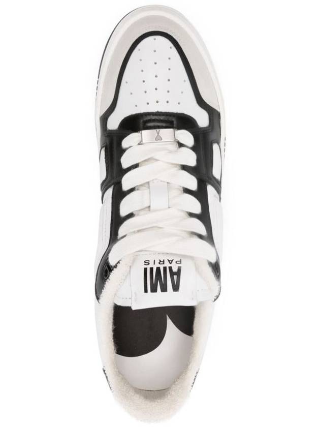 New Arcade Leather Low Top Sneakers White Black - AMI - BALAAN 5