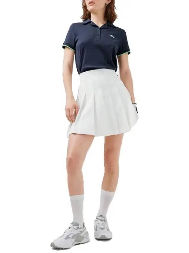 Women's Solange Logo Golf Short Sleeve T-Shirt Navy - J.LINDEBERG - BALAAN 6