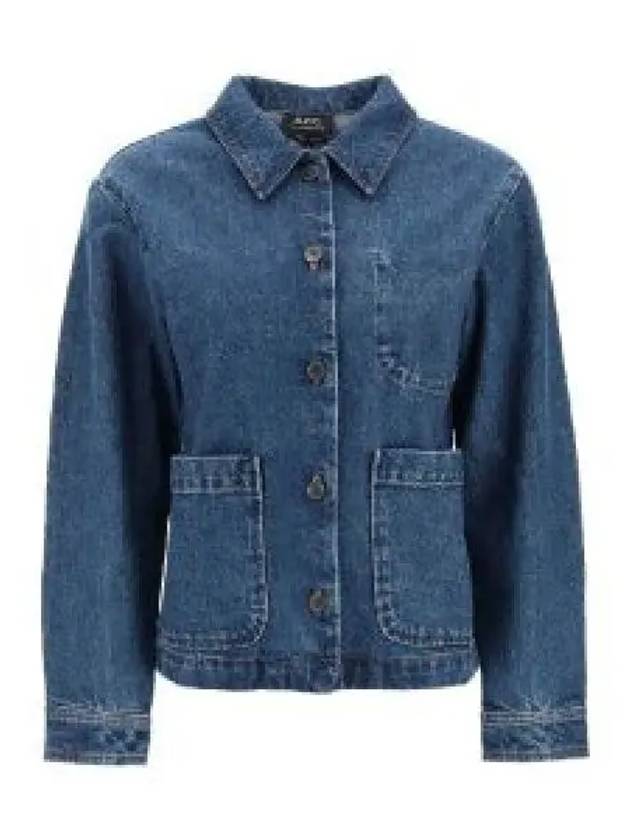 Nikkie Logo Denim Jacket Blue - A.P.C. - BALAAN 2