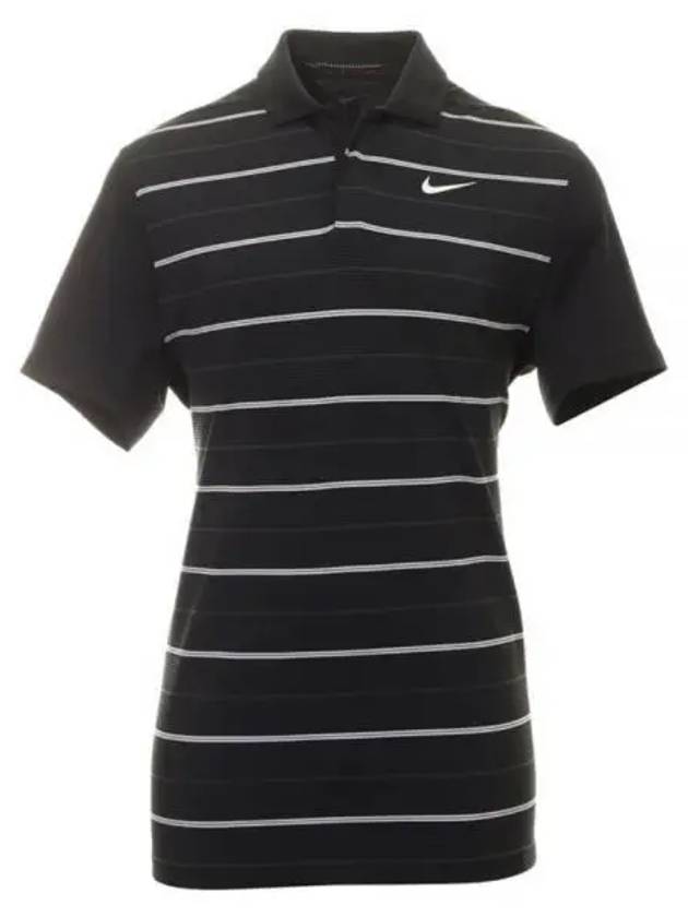 Golf TW Dri-Fit Stripe Polo Shirt Black - NIKE - BALAAN 2