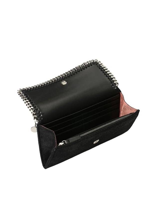 silver Falabella Continental long wallet black - STELLA MCCARTNEY - BALAAN 4