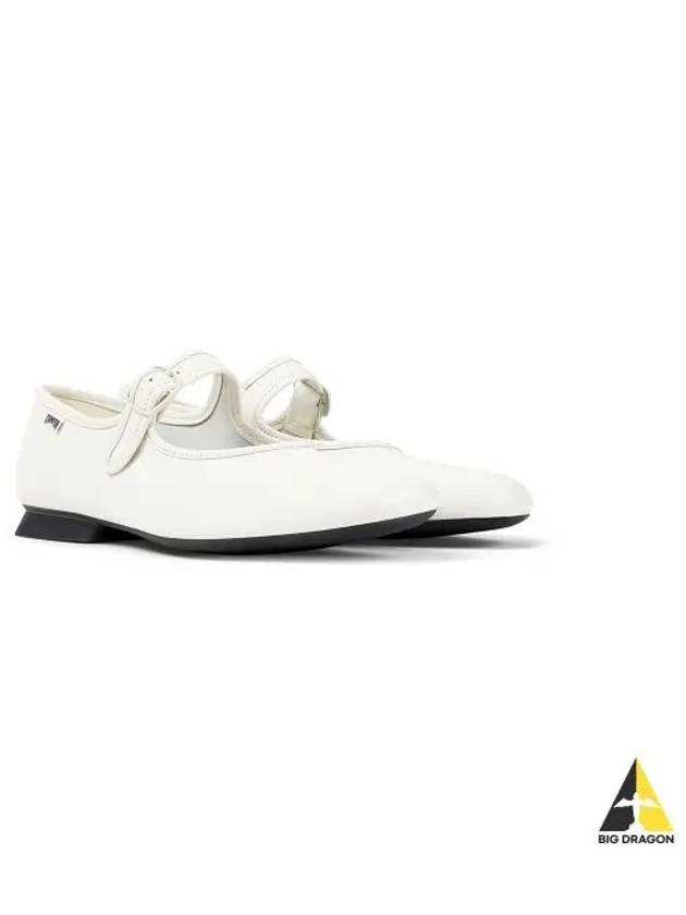 Casi Myra Leather Mary Jane Flat Shoes White - CAMPER - BALAAN 2