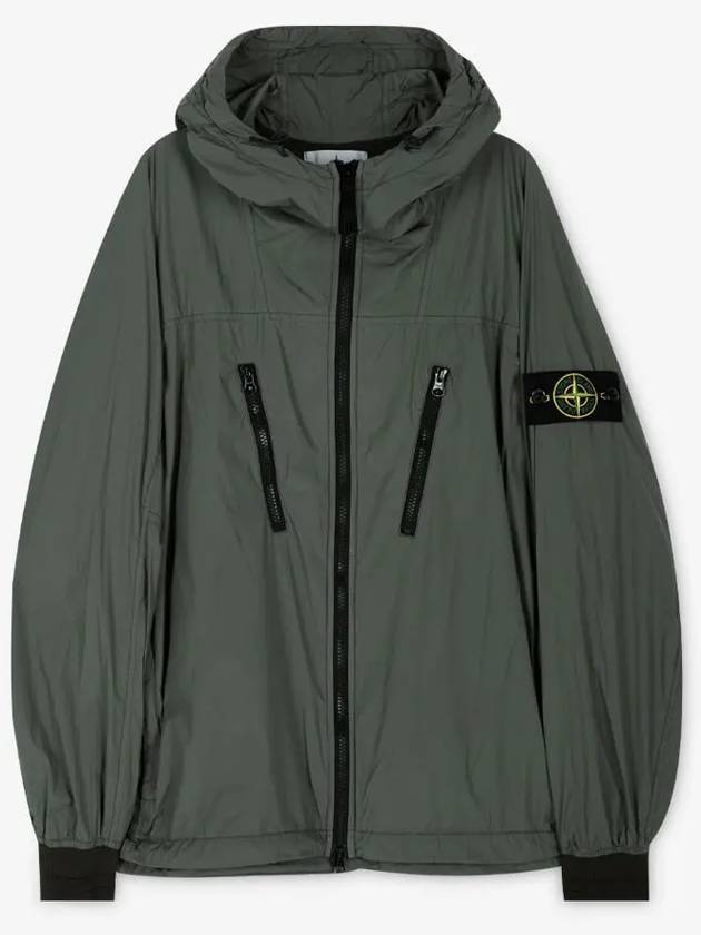 Skin Touch Nylon TC Hooded Jacket Musk Green - STONE ISLAND - BALAAN 3