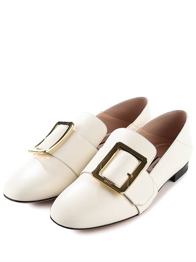 Janelle buckle loafers ivory - BALLY - BALAAN.