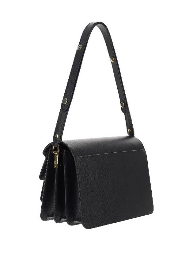 Trunk Medium Calfskin Shoulder Bag Black - MARNI - BALAAN 3