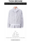 4 Bar Stripe Ripstop Zip-up Jacket Grey - THOM BROWNE - BALAAN 3