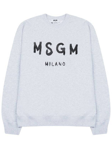 Milan Logo Sweatshirt Light Gray - MSGM - BALAAN 1