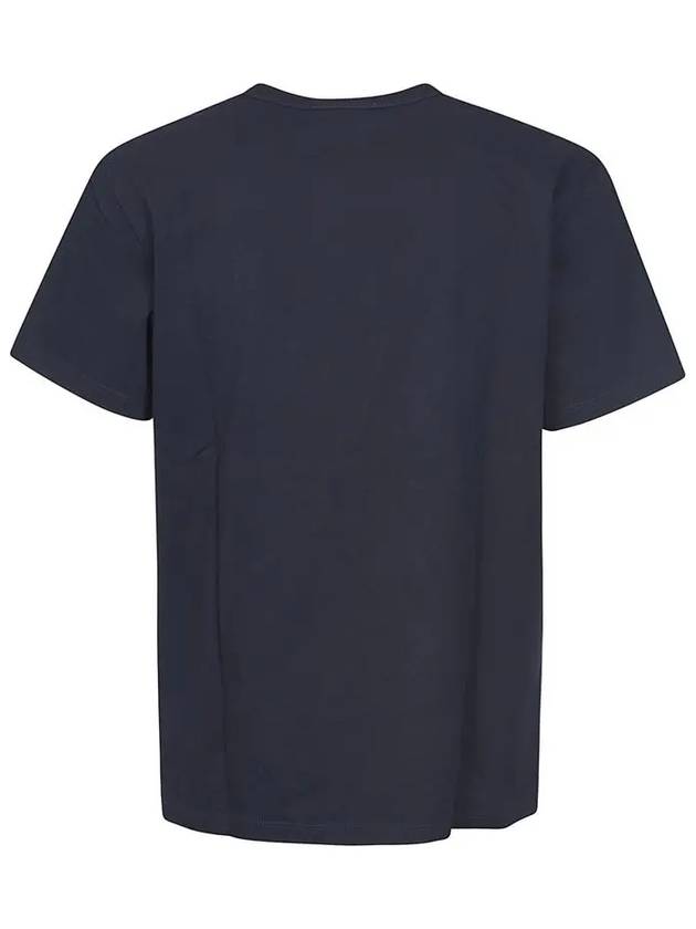 Chillax Fox Patch Classic Short Sleeve T-Shirt Navy - MAISON KITSUNE - BALAAN 4