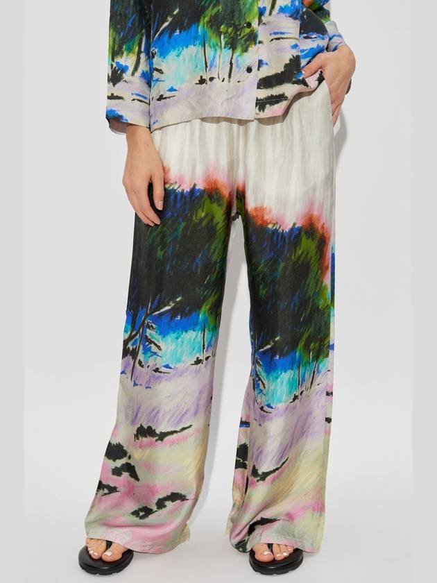 Munthe Silk Trousers, Women's, Multicolour - MUNTHE - BALAAN 3