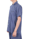 Poplin Striped Pajamas Short Sleeve Shirt SWE VS - TEKLA - BALAAN 3